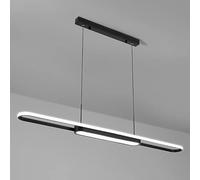 MSGIRVLZL Suspension Led Moderne, Éclairage Suspendu Au Plafond À Long Anneau En Alumiavec Lampes À Suspension À Abat-Jour En Acrylique, Lampes À Bande Créatives Simples, Lustres Au-Dessus De L'Îlot D