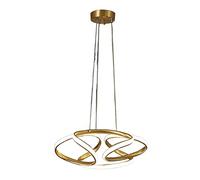 MSGIRVLZL Suspension Linéaire De Salle À Manger, Lampe Suspendue En Laiton En Spirale Avec Abat-Jour En Silicone, Lampes De Suspension D'Éclairage Décoratif De Chambre À Coucher Led Modernes De 50 W,