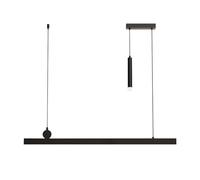 MSGIRVLZL Suspension Linéaire Noire, Lampe Suspendue À Bande Métallique Ultra-Mince Avec Projecteur À Long Tube, Lustre Led Moderne, Lampes À Suspension De Salle À Manger, Lampes Suspendues Minimalist