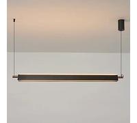 MSGIRVLZL Suspension Longue Bande De Restaurant, Lampe D'Ambiance D'Éclairage Décoratif Moderne À Un Caractère Led 48W, Lustres Linéaires En Métal Avec Abat-Jour En Acrylique, Lampes À Suspension Pour