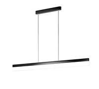 MSGIRVLZL Suspension Longue Noire Simple Pour Îlot De Cuisine Avec Plaque De Guidage De Lumière En Acrylique, Luminaire Décoratif À Led Moderne, Lampes À Suspension Linéaire En Alliage D'Alumi(6000K)/