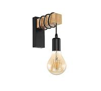 MSGIRVLZL Suspension Murale Industrielle Edison, Corps De Lampe En Bois Rétro + Appliques Murales En Métal E27, Appliques Murales Simples Créatives Pour Ferme, Restaurant, Îlot De Cuisine