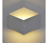 MSGIRVLZL Veilleuse De Chevet Led 5W, Applique Murale En Fer Forgé, Appliques Décoratives Blanches, Luminaires Muraux De Couloir Minimalistes Modernes Pour Salon, Chambre À Coucher, Cage D'Escalier/Wa