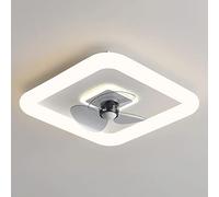 MSGIRVLZL Ventilateur D'Éclairage Décoratif Pour Chambre D'Enfant, Plafonniers À Led Modernes À Intensité Variable, Plafonnier De Chambre À Coucher En Acrylique Carré Créatif Avec Fonction De Réglage