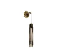 MSGIRVLZL Wall Light Sconce All Copper Crystal Wall Sconce Living Room American Tv Background Wall Post Nordic Modern Minimalist Bedroom Bedside Sconce for Home, Villa, Bar, Resort