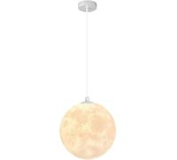 MSGIRVLZL White Milky White Lamp, Moon Globe, Ceiling Hanging Lamp, Modern Nordic Light Fixture for Children's Room, Farmhouse, Industrial Chandelier for Dining Room, Kitchen, Island, Bedroom/40Cm