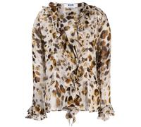 MSGM abstract-print chiffon blouse - Neutrals 42