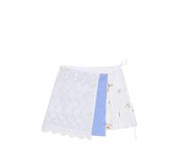 MSGM floral striped broderie skirt - White 36-38-40-42-44