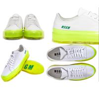 MSGM RBRSL Rubber Soul Edition Fluo Floating Leather Sneakers, Shoes 43