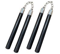 MSgumiho Safe Foam Rubber Training Equipment Nunchucks Nunchakus with Steel Chain 2PCS for Kids & Beginners Practice and Training (Orange)