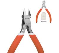 mshandto Model Nippers Ultra Thin Single Blade Gundam Nippers Sprue Cutter Hobby Nippers, Model Kit Nippers for Plastic Gunpla Model Building with Protective Cover Spring (Classic Orange)