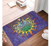 MSHEEFG Dirt Catching Mats Catcher Earth-Retaining Floor Door Mat, Anti-Slip Lsolation Mat Suitable For Indoor And Outdoor Washable Entrance Carpet Front Floor Fat Grateful Dead 40 * 60 CM