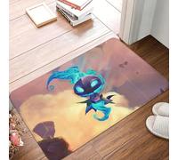 MSHEEFG Dirt Catching Mats League of Legends LOL Teamfight Tactics Game Non-slip Doormat Hauntling Little Carpet Bath Kitchen Mat Prayer Home Modern Entrance Carpet Front Floor Fat 40 * 60 CM
