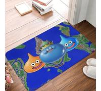 MSHEEFG Dragon Quest Warrior Dragonlord Hero Slimes Game Bath Mat Slime King Doormat Stain Removal and Washable 40 * 60 CM