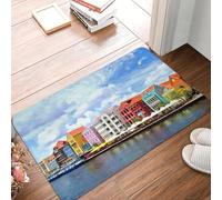 MSHEEFG Flannel Non-slip mat Zebra Print Doormat Floor Water oil proof Carpet Rug for Kitchen Entrance Home Footpad Mats 40 * 60 CM