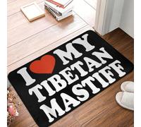 MSHEEFG I Love My Tibetan Mastiff Tibetan Mastiff Dog Lover Doormat Non-slip Bathroom Floor Mats Home Entrance Rugs Carpet Footpad 40 * 60 CM