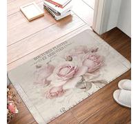 MSHEEFG Waterproof Dirt Trapper Mat French Shabby Chic Anti-Slip Doormat Kitchen Mat Hallway Carpet Welcome Rug Home Decorative 40 * 60 CM