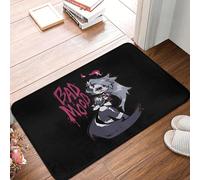 MSHEEFG Waterproof Dirt Trapper Mat Helluva Boss Cartoon Kitchen Non-Slip Carpet Bad Moon Loona Living Room Mat Entrance Door Doormat Floor Decoration Rug Washable 40 * 60 CM