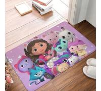 MSHEEFG Waterproof Dirt Trapper Mat Magical Adventures In Gabbys Dollhouse Fanart Anti-slip Doormat Floor Mat Carpet Rug for Kitchen Entrance Balcony Footpad Mats Washable 40 * 60 CM