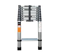 MSHGSKU 11.5ft Telescoping Extension Ladder - Lightweight Aluminum Non-Slip Safety Lock 150kg Capacity Portable & Durable for Home Office Loft Use - Easy Storage & Transport