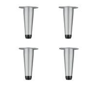 MSHGSKU 4 Pack Metal Furniture Legs,Cone Cabinet Feet,Straight Metal Furniture Legs,Stainless Steel,DIY Furniture Replacement Leg Support Legs,for Couch,Cupboard,Beds,Chairs,Gray (180mm/7i
