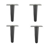 MSHGSKU 4 Pcs Black Straight Furniture Legs,Metal Furniture Legs,Tapered Table Legs,Straight Tapered Replacement Feet,for Home DIY Project Sofa Couch Cabinet Table Chair Wardrobe (17cm/6.7