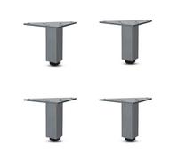 MSHGSKU 4 PCS Furniture Feet,Adjustable Furniture Feet,Metal Table Legs,Aluminum Alloy,DIY Replacement Support Feet,for Sofa,Coffee Tables,TV Cabinets,Bathroom Cabinets,Brushed Gray (40cm(