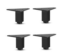 MSHGSKU 4PCS Furniture Legs,Metal Table Legs,Aluminum Alloy Cabinet Legs,Adjustable Height 0-10mm,Metal Sofa Replacement Leg Support Feet,for Coffee Tables,Bathroom Cabinets,Black (40cm(15