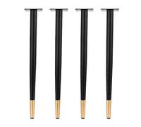 MSHGSKU 4Pcs Vertical Tapered Metal Furniture Legs,Cone Cabinet Legs,Metal Tapered Table Legs,DIY Furniture Metal Replacement Leg Support Feet for Coffee Tables,Chairs,Black Gold (60cm/23.