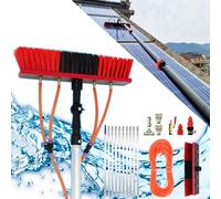 MSHGSKU 6m Teles Window Cleaning Tool - Water-Powered Brush for Truc Boats & Cars - Extendable Solar Panel Garden Hose Attacent for Efficient Cleaning