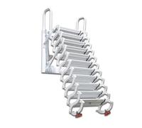 MSHGSKU Alloy Attic Ladder for Household Indoor Outdoor Wall Mounted Pull Down Loft Stairs with 1100lbs Weight Capacity Decor House Accessory A2 3.25 3.5m/9.8 11.4ft