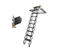 MSHGSKU Attic Stairs Folding Pull Down Ladder Wall Mounted Hidden 660lb Load for Home Decor Manual ELadder A2 2.75 3m/9 9.8ft