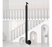 MSHGSKU Indoor Stair Railing Deck Balusters Columns for Outdoor Steps Side Mount, Stair Banister Posts with Screws Kit, Metal Porch Railing Spindles - 270° Adjustable(70cm(27.5in))