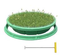 MSHGSKU Invisible Round Resin Manhole Cover with Frame - Versatile Drainage Cover for Outdoor Lawns and Green Beltand Sl esign for Gardens and Yards