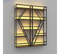 MSHGSKU LED Wall-Mounted Metal Bottle Holder, Large Floating Shelves for Kitchen & Dining Room, Stylish Wine Rack nizer, Space-Saving Home Decor