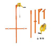 MSHGSKU Manual Stainless Steel Lifting Crane Folding Bracket with Self-locking Winch for Easy Air Conditioner Installation