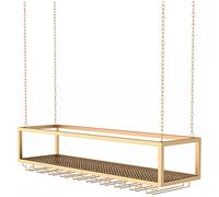 MSHGSKU Modern Wall Mounted Wine Rack Hanging Ceiling Bar Rack for Home Restaurant with Stylish Design Chasing the Dawn