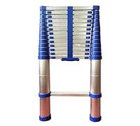MSHGSKU Portable Lightweight Telescoping Extension Ladder - Heavy Duty Non-Slip Rubber Feet for Garage/Truck - Compact & Adjustable Ideal for Home Improvement & Engineering Projects