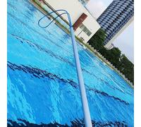 MSHGSKU Rescue Pool Pole,Adjustable 13.1ft Heavy Duty Swimming Pool Rescue Pole with Hook - Telescopic Emergency Safety Tool for Struggling Swimmers, Durable Aluminium Design for Quick Rescue
