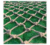 MSHGSKU Robust Outdoor Safety Net for Kids - 15cm Climbing Mesh Netting with Thick Natural Jute Rope - Decorative Fall Protection Net for Pools and Gardens