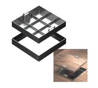 MSHGSKU Square Manhole Cover with Concrete Frame Invisible Rectangle Access Lid for Sidewalks 71.1 x 71.1 cm 17.8 cm Depth - Heavy-Duty Drainage Solution