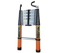 MSHGSKU Telescoping Aluminum Ladder 4.4m/10FT with Detachable Hook 150kg Load Capacity Perfect for Home RV Roof Attic and Versatile Extension Use