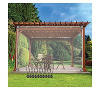 MSHGSKU Transparent PVC Tarps for Outdoor Use 0.35mm Waterproof Canopy Covers with Grommets Ideal for Pergola Porch Gazebo Garden Side Panels (200x200cm / 6.6ft x 6.6ft)