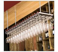 MSHGSKU Wall Mounted Silver Goblet Stemware Rack Upside Down Metal Iron Wine Cup Holder for Furniture Decor