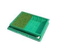 MSHGSKU Weatherproof Composite Resin Manhole Covers & Frames Invisible Design Square 60x60 cm Easy Maintenance for Grass Drainage Ideal for Garden & Patio Use