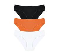 MSHLQ Soft And Comfortable Pure Cotton Panties, Sexy Women'S Briefs In 8 Solid Colors-101A4-S-3Pcs Panties -101A4 3pcs-S