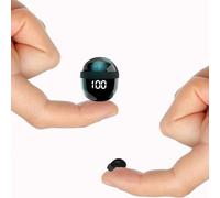 MSHUKCOE SK18 Ultra Small in-Ear Headset Wireless Invisible Smallest Bluetooth Earbuds for Sleep Comfortable with Mic and Fitable for All Type Ears Stereo Sound Earphones IPX5 Waterproof（Black）