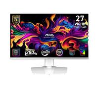 MSI MAG 272QPW QD-OLED X28 27-Inch WQHD, Gaming Monitor, 2560x1440 Quantum Dot OLED Panel, 280Hz, 0.03ms, DisplayHDR True Black 400, HDMI 2.1, DP 1.4a, USB C (15WPD), White