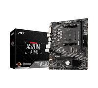 MSI A520M-A PRO, AMD A520, S AM4, DDR4, SATA3, M.2, Realtek GbE, USB 3.2 Gen1 A,