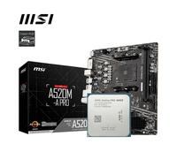 MSI A520M A PRO + AMD Ryzen 3 Ryzen 5 Athlon CPU Motherboard Suit Socket AM4 All but without cooler